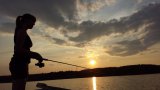 Angeln am Abend - Rogbergasjön